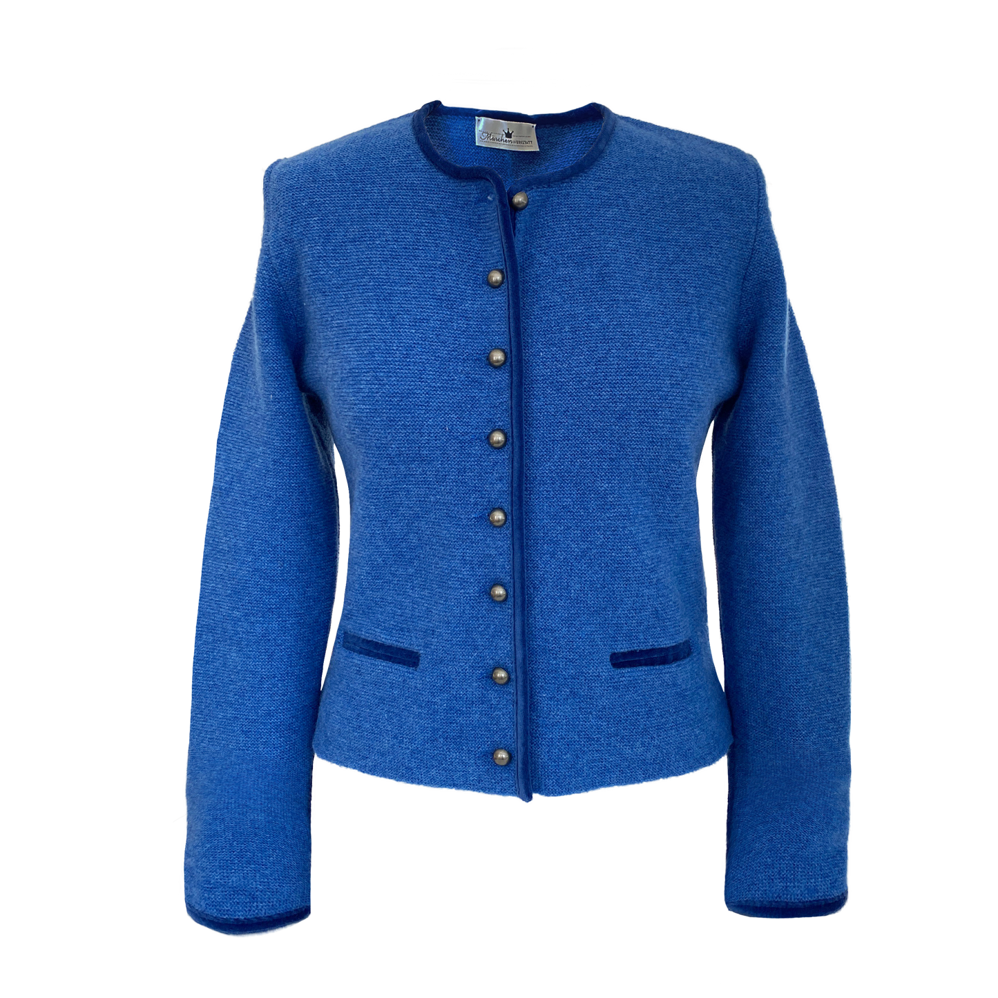 Trachten Strickjacke Damen azurblau