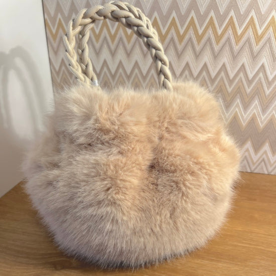 Fake Fure Bucket Bag Winter Tasche St. Moritz- Märchenwerkstatt Shop