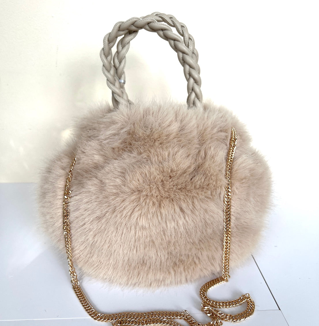 Fake Fure Bucket Bag Winter Tasche St. Moritz- Märchenwerkstatt Shop