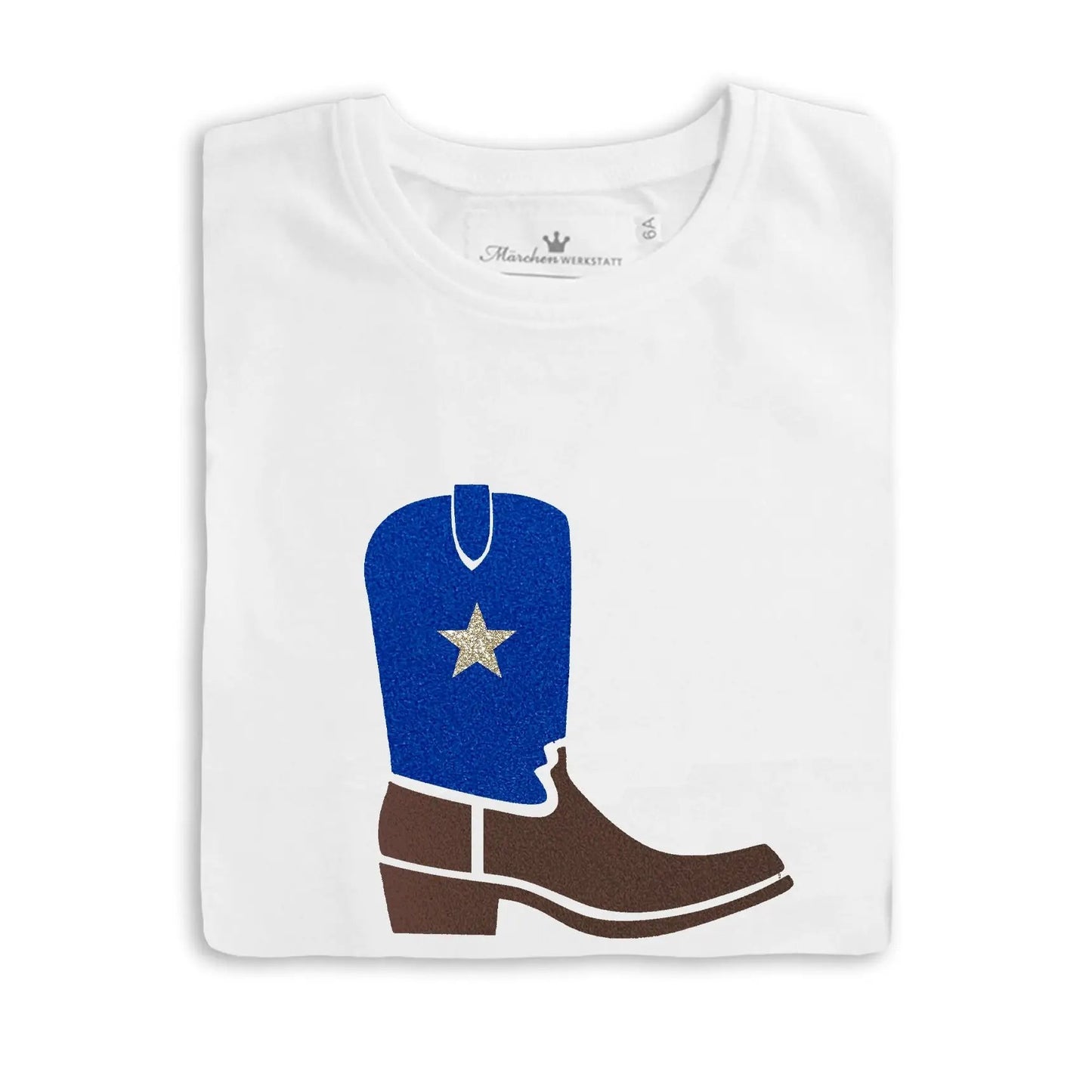 Märchenwerkstatt Shop: Cowboy Stiefel T-Shirt für Jungen