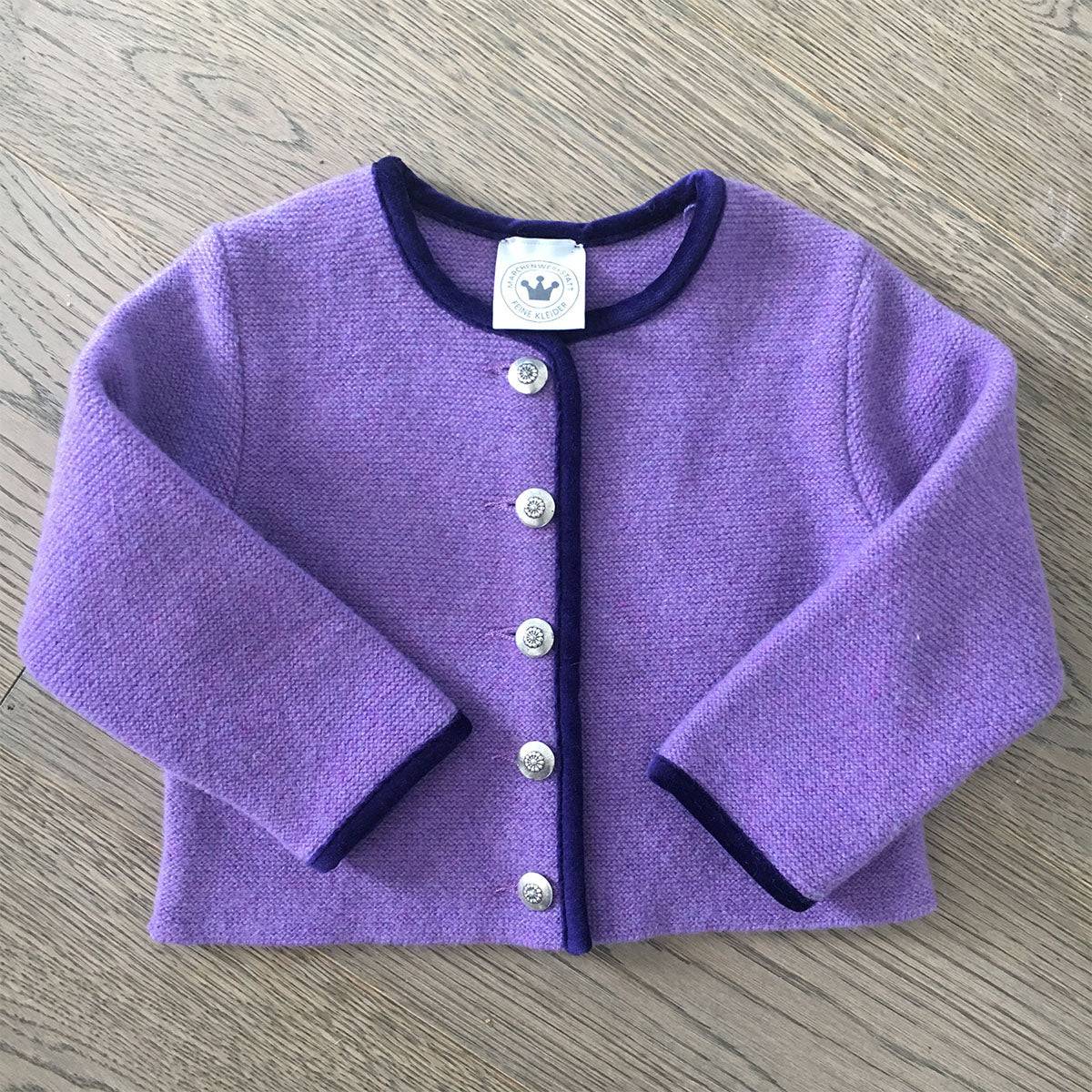 Babystrickjacke Janker lila - Kaufhaus des Südens