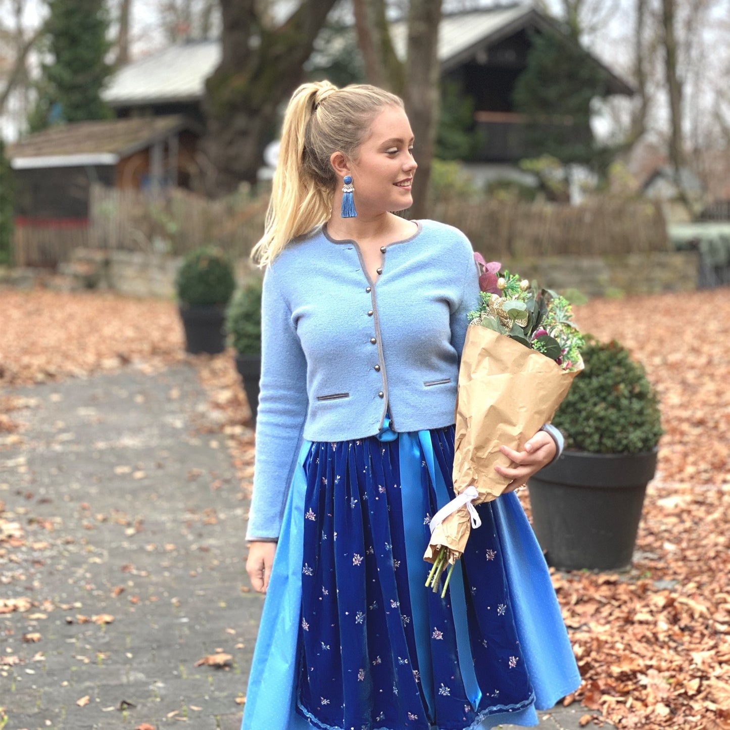 Damen Dirndl "Azurblau" rosa - Kaufhaus des Südens