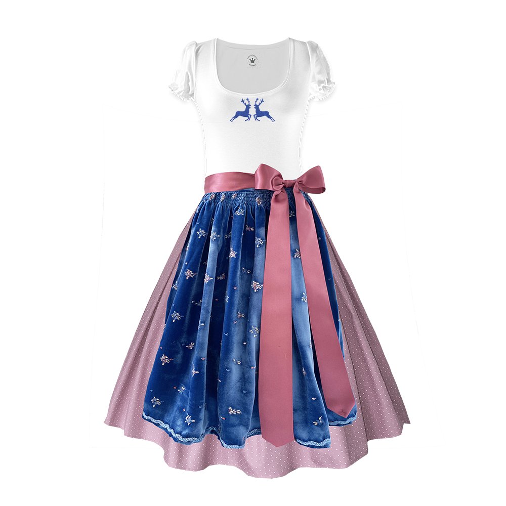 Damen Dirndl "Azurblau" rosa - Kaufhaus des Südens